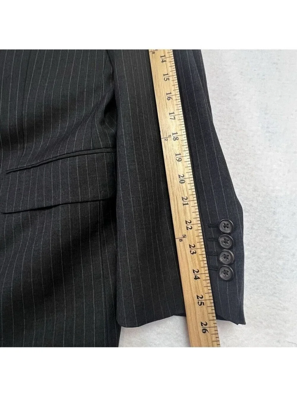 Ralph Lauren Mens Suit Jacket Sport Blazer Black Wool 44 L Dillards Exclusive